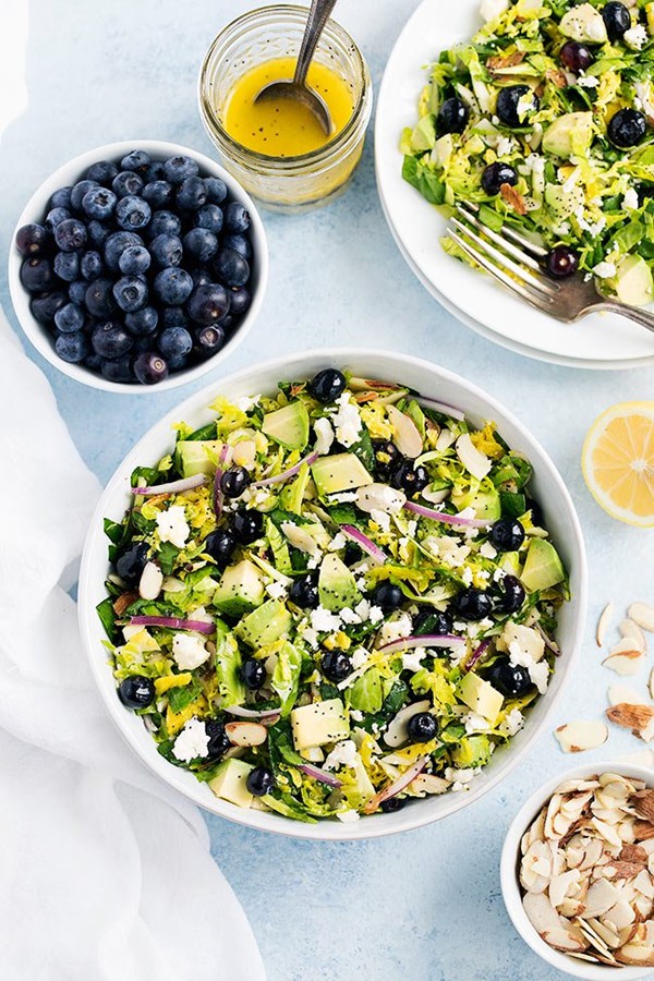 Blueberry Brussels sprouts salad
