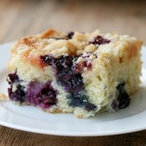 Blueberry buckle with vanilla crumbs
