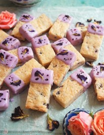 Blueberry butterfly pea shortbread