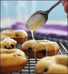 Blueberry buttermilk doughnuts