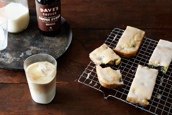 Blueberry cake donut bars (with buttermilk glaze)