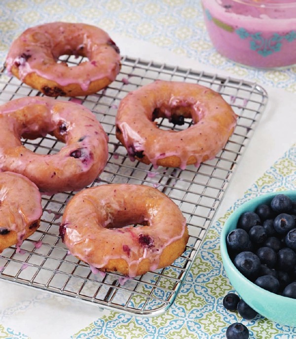 Blueberry cake doughnuts