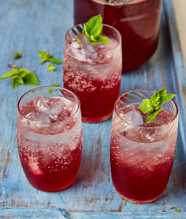 Blueberry, cardamom and ginger shrub