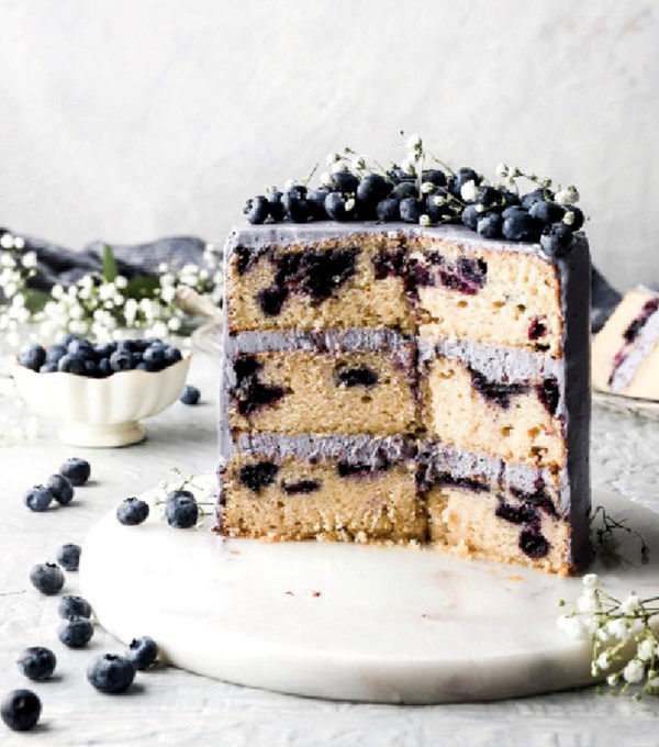 Blueberry cardamom cake 