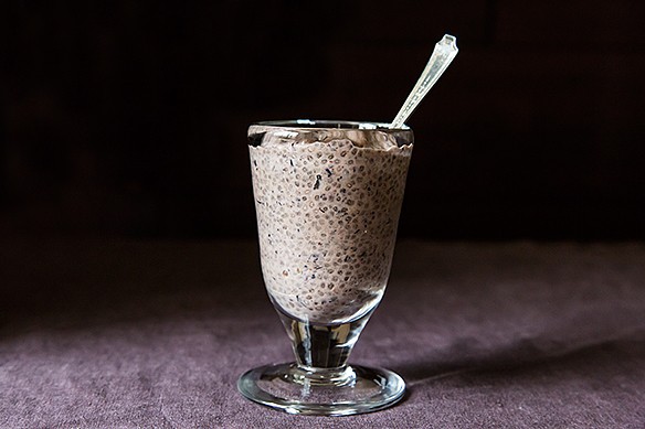 Blueberry cardamom chia seed pudding