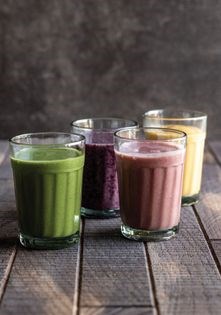 Blueberry cardamom lassi