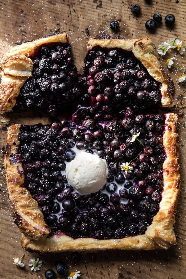 Blueberry chamomile galette