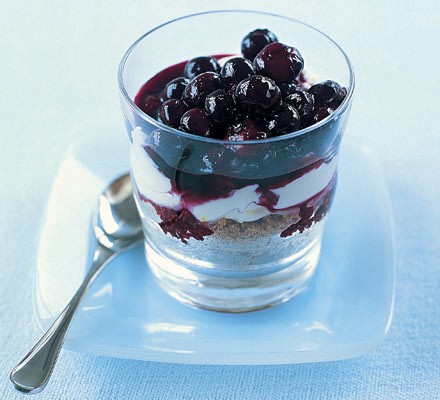 Blueberry cheesecake pots