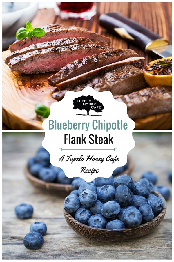Blueberry chipotle flank steak