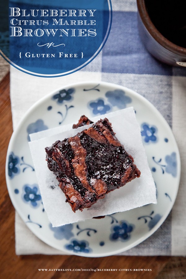 Blueberry citrus marble brownies (gluten free)
