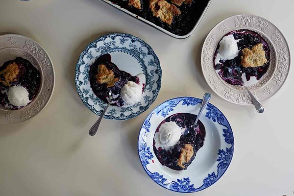 Blueberry cobbler