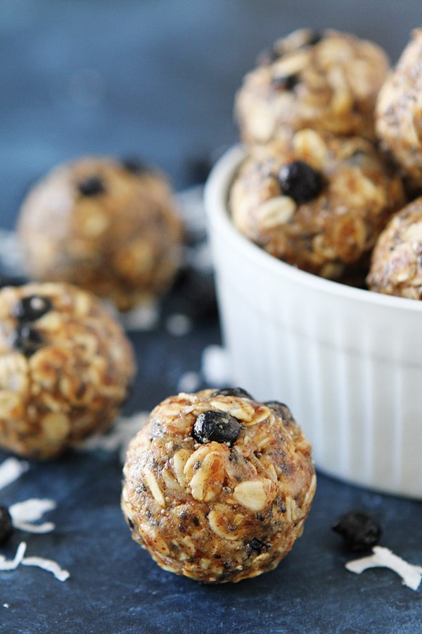 Blueberry coconut energy bites