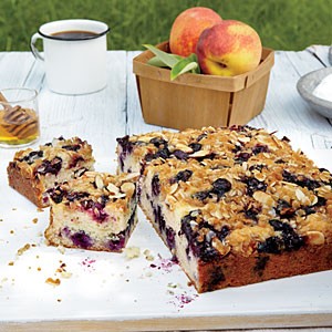 Blueberry coffeecake with almond streusel