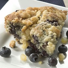 Blueberry coffeecake with lemon streusel