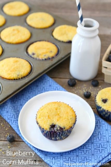 Blueberry corn muffins