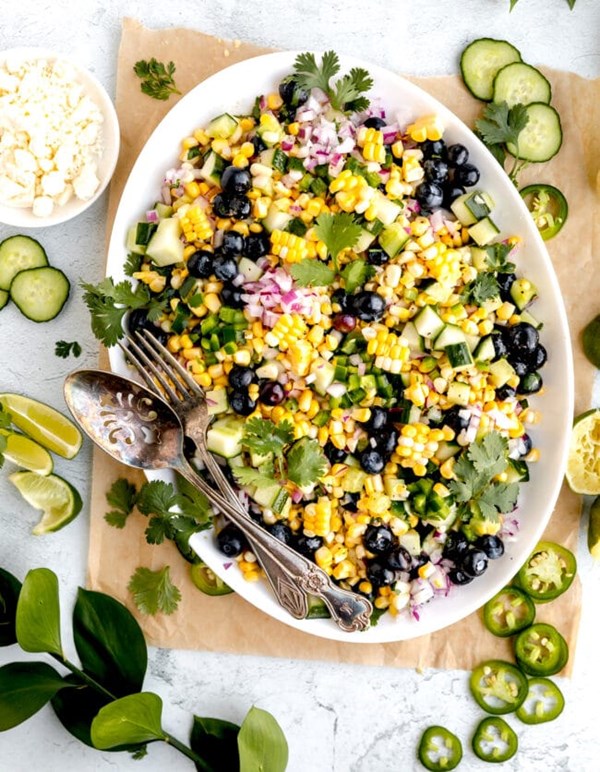 Blueberry corn salad