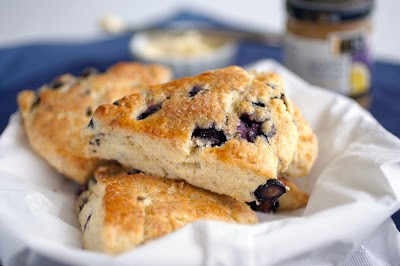Blueberry cornmeal scones
