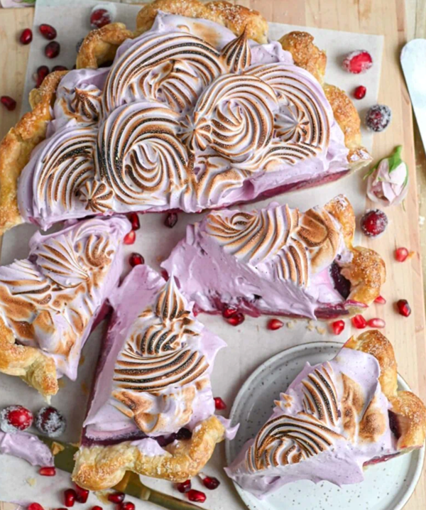 Blueberry-cranberry meringue pie [Buttermilk by Sam]