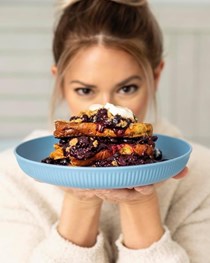 Blueberry crisp French toast