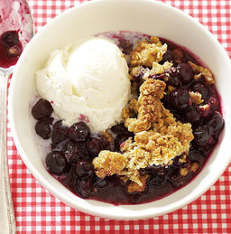 Blueberry crumble
