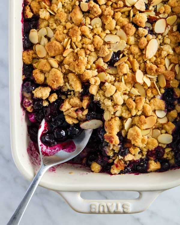 Blueberry crumble