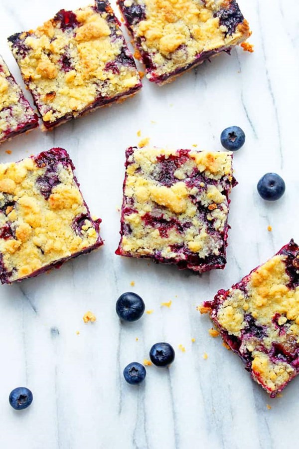 Blueberry crumble bars