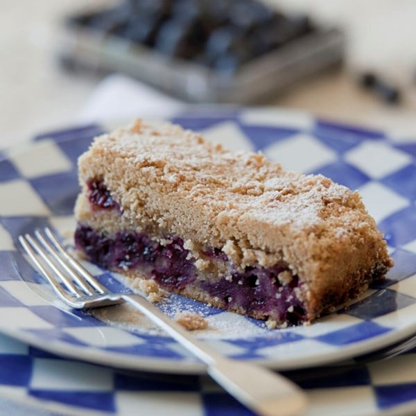 Blueberry crumble cake