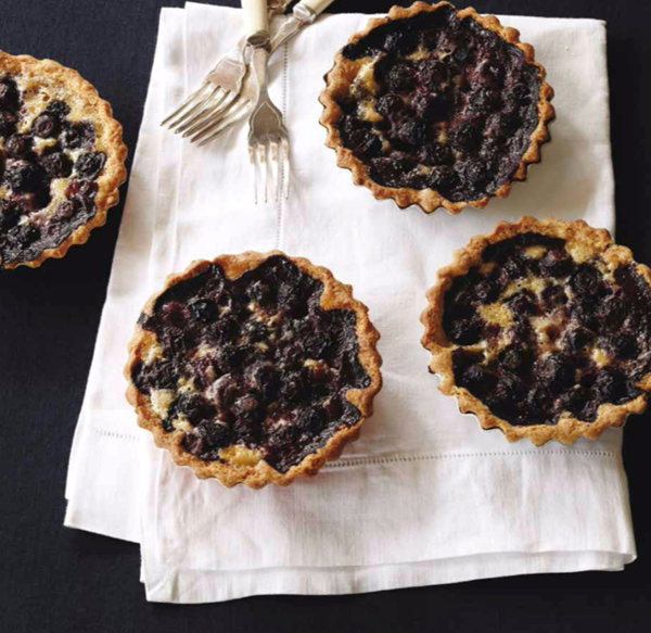 Blueberry custard tarts