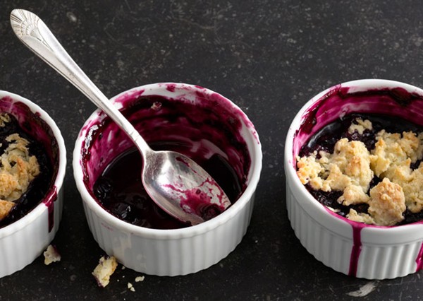Blueberry-drop biscuit cobbler
