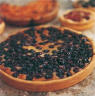 Blueberry frangipane tart