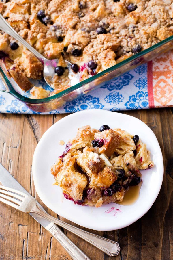 Blueberry French toast casserole
