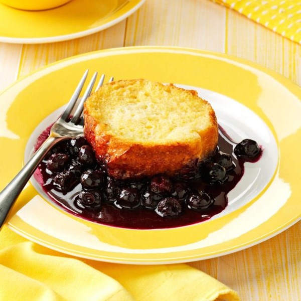 Blueberry French toast cobbler