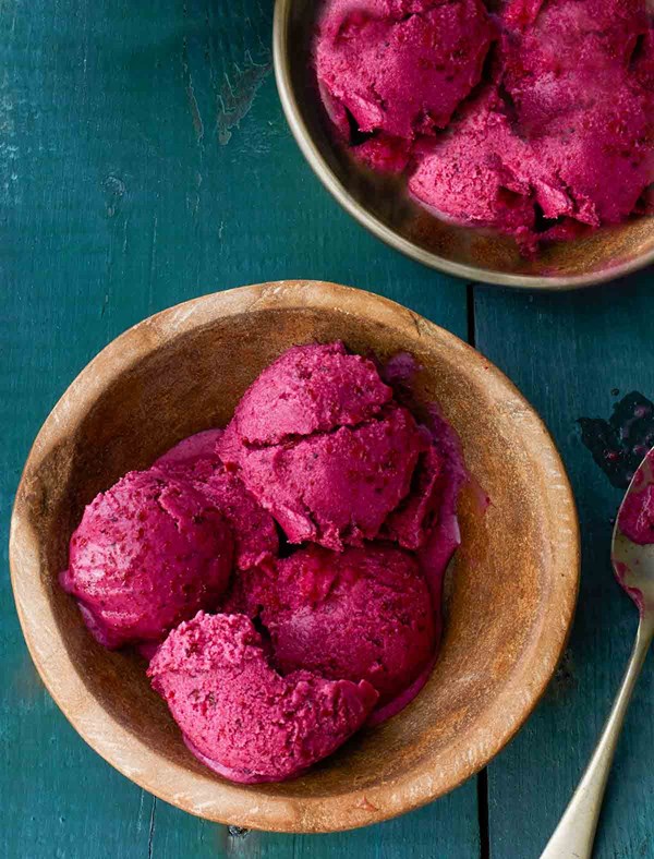Blueberry frozen yogurt