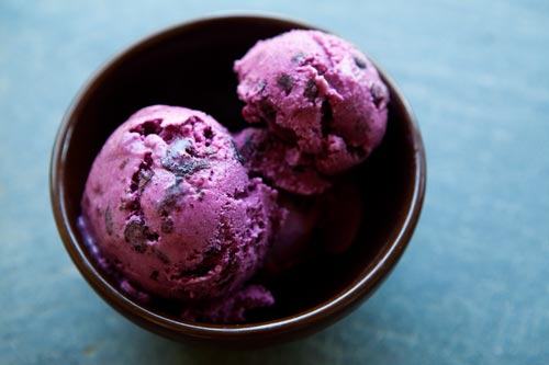 Blueberry frozen yogurt