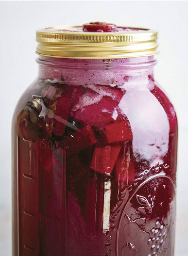 Blueberry-ginger beet sour
