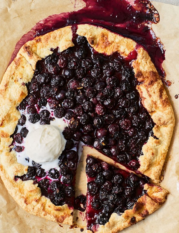 Blueberry ginger galette