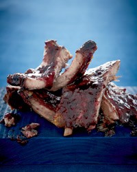 Blueberry-glazed ribs