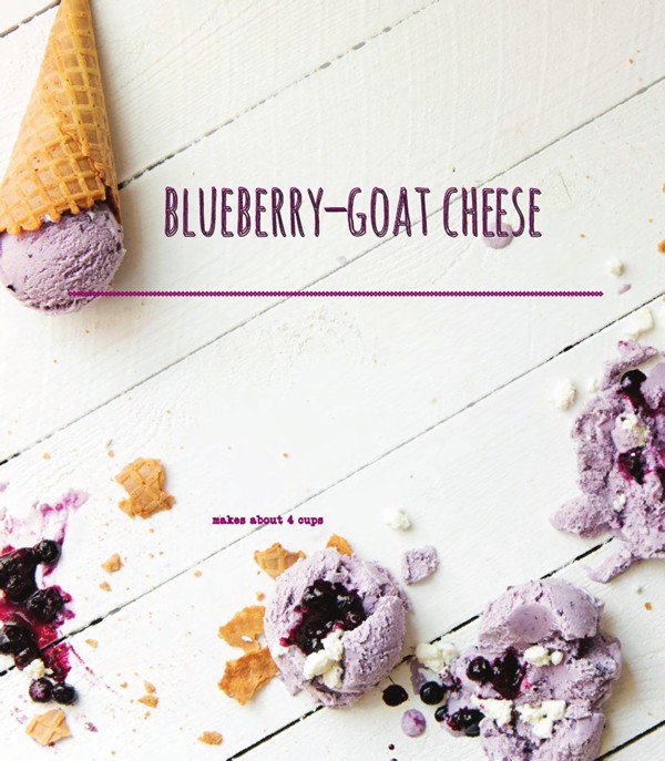 Blueberry-goat cheese ice cream