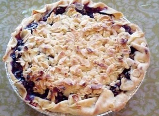 Blueberry goat cheese pie
