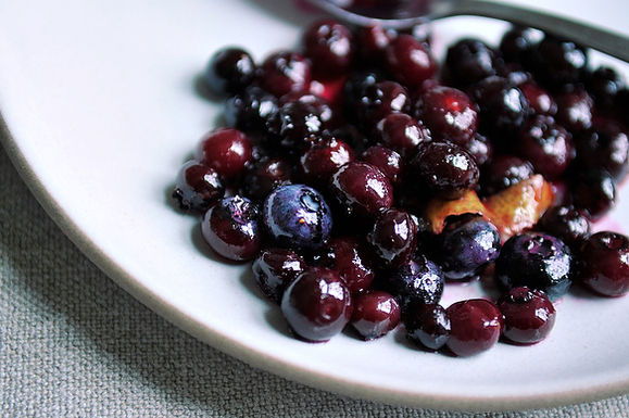 Blueberry grappa sauce