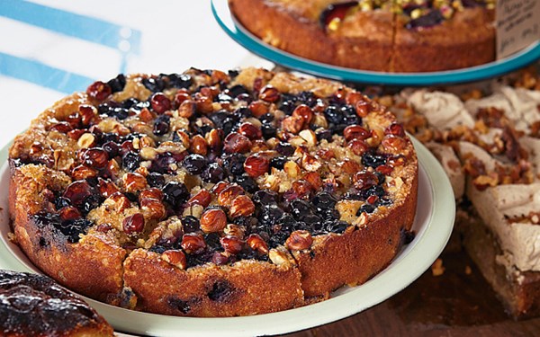 Blueberry, hazelnut & ricotta cake