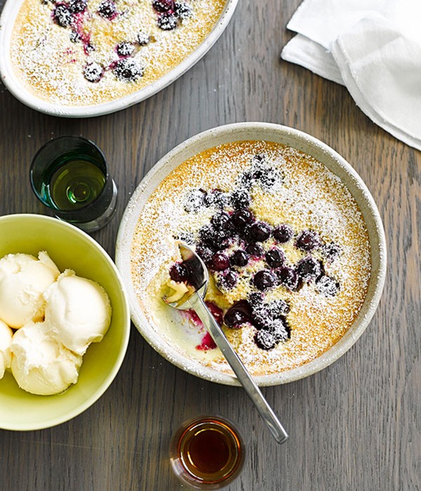 Blueberry-hazelnut clafoutis