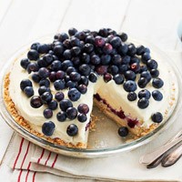 Blueberry ice cream pie