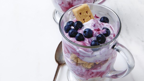 Blueberry lavender fool
