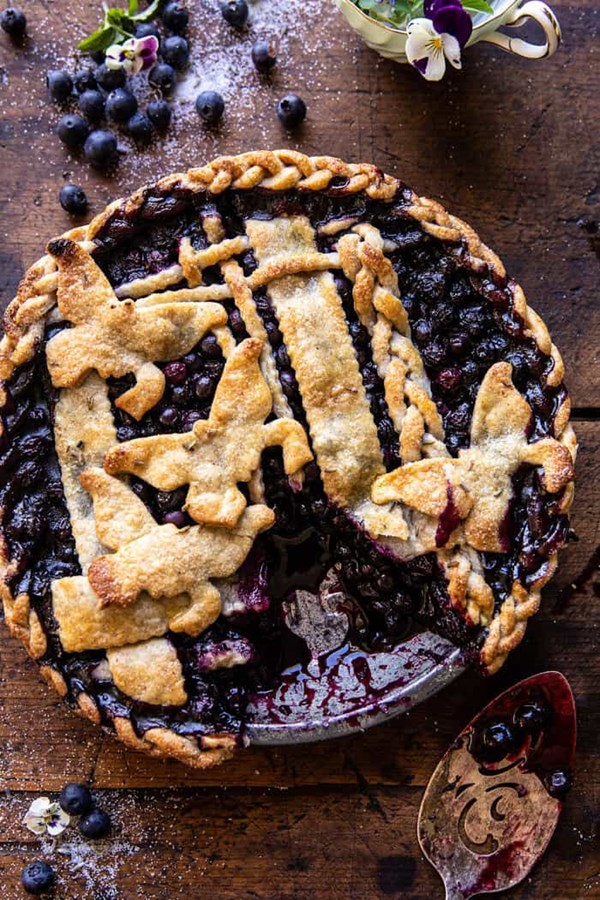 Blueberry lavender pie (+ all butter pie crust)