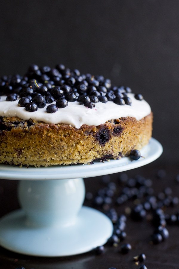 Blueberry, lemon & almond cake