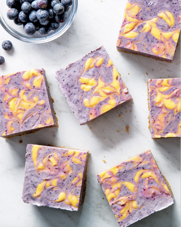 Blueberry-lemon cheesecake bars