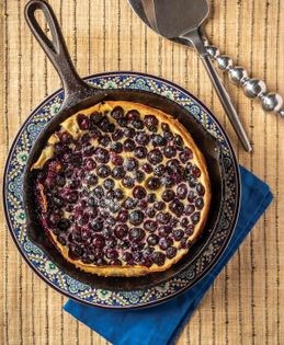 Blueberry-lemon clafouti