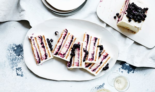 Blueberry-lemon icebox cake