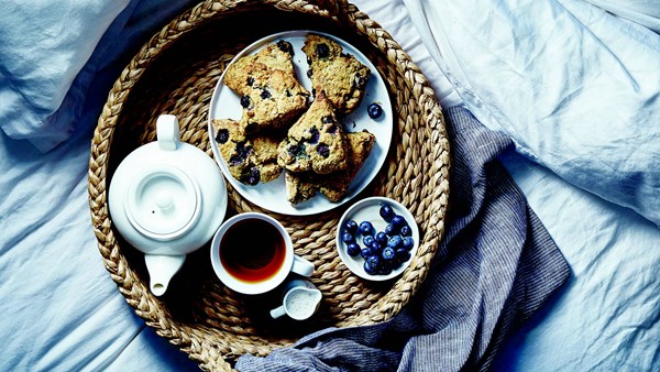 Blueberry lemon protein scones